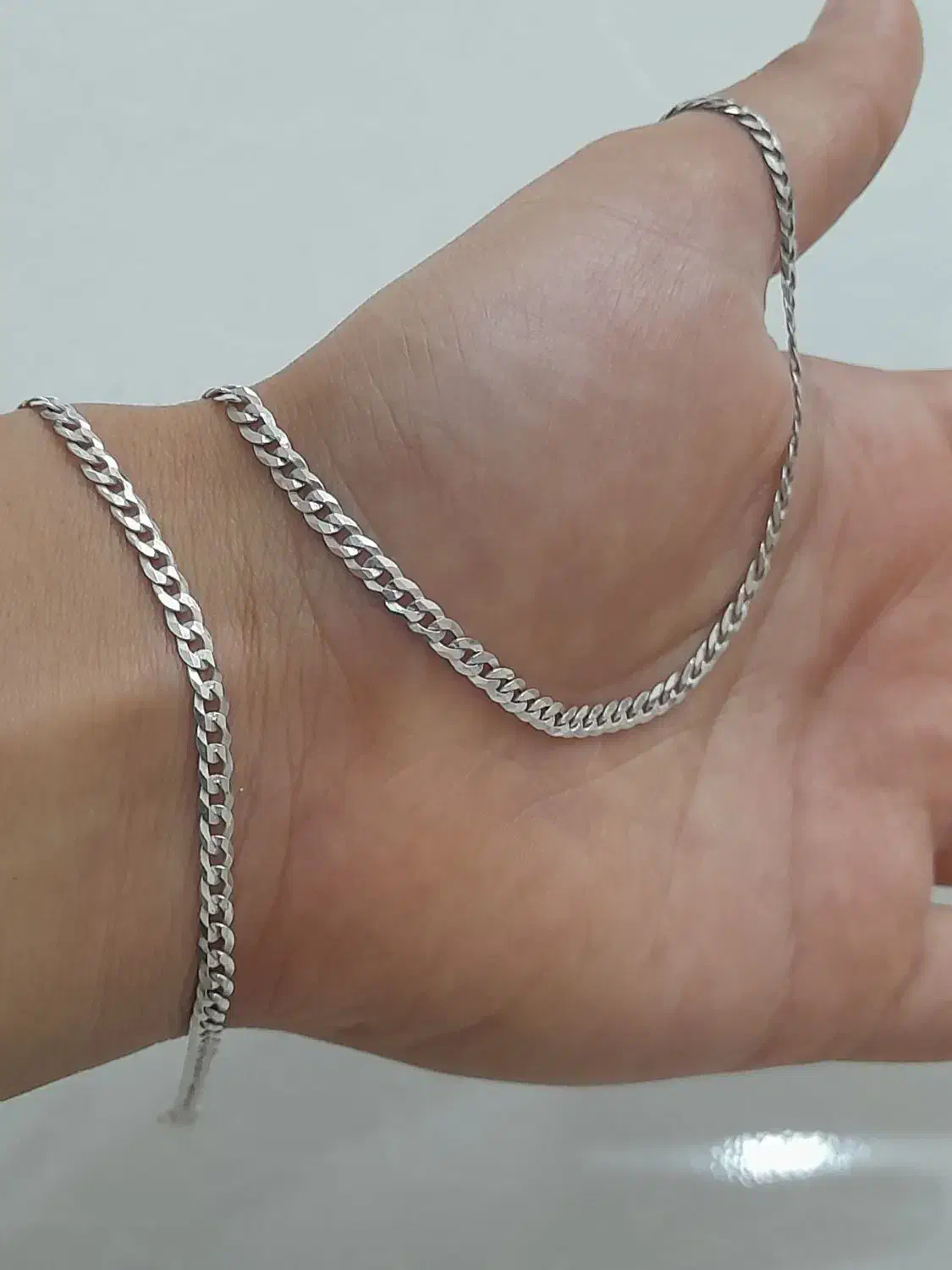 زنجیر دستبند نقره ایتالیا۹۲۵|بدلیجات|کرج, شهرک فهمیده|دیوار