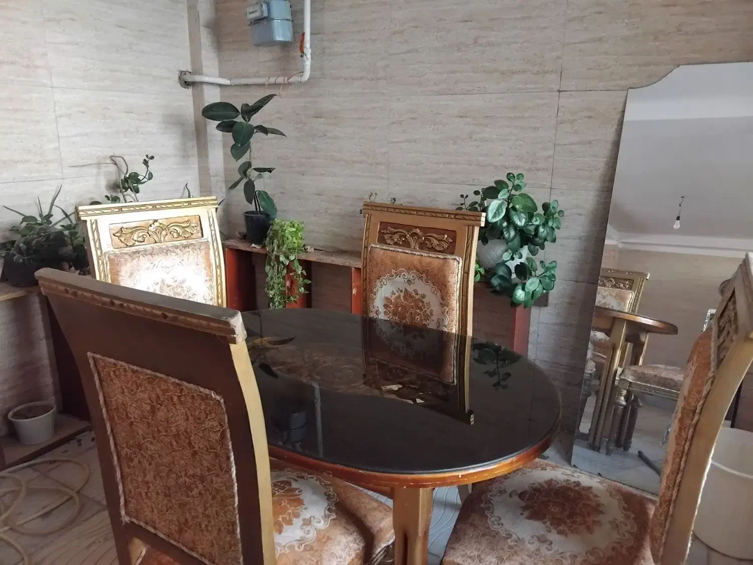 میز ناهار خوری چهار نفره|میز و صندلی غذاخوری|آبیک, |دیوار