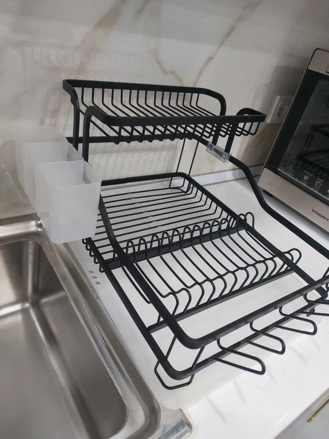 جای ظرفی دوطبقه همراه با جا قاشقی وسینی آب گیر|آبچکان و نظمدهنده ظروف|بندر امام خمینی, |دیوار