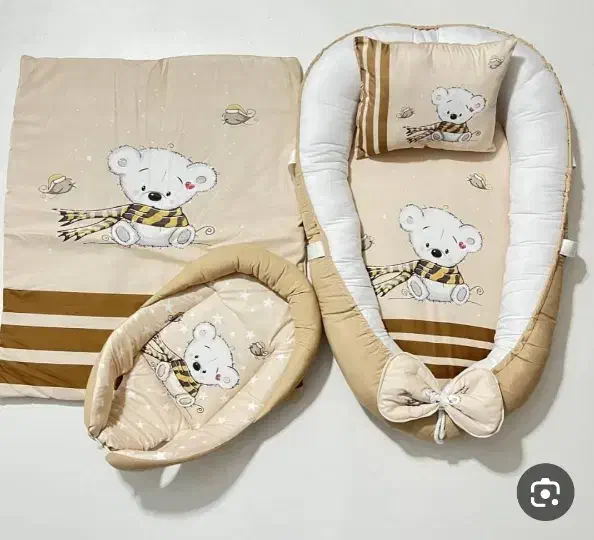 دوسری طوسی صورتی تشک گاردار،پتو،متکاقنداق فرنگی نو|اسباب و اثاث بچه|ماهدشت, |دیوار