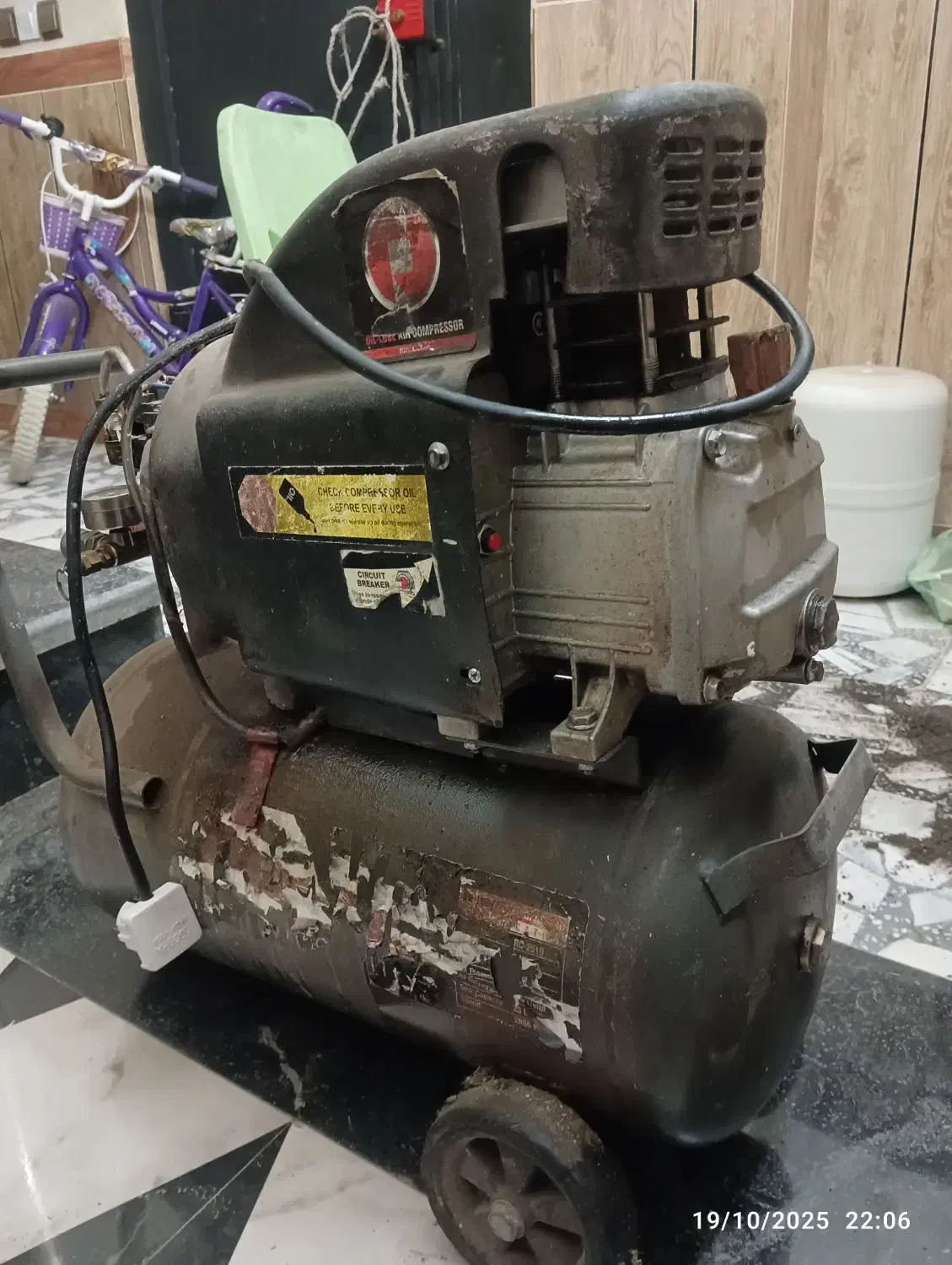 پمپ باد ۲۵لیتری رونیکس سیار|ابزارآلات|تالش, هشتپر|دیوار