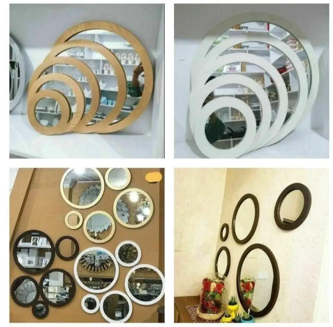 آینه پنج تیکه طلایی دیوار کوب|آینه|کرمانشاه, |دیوار