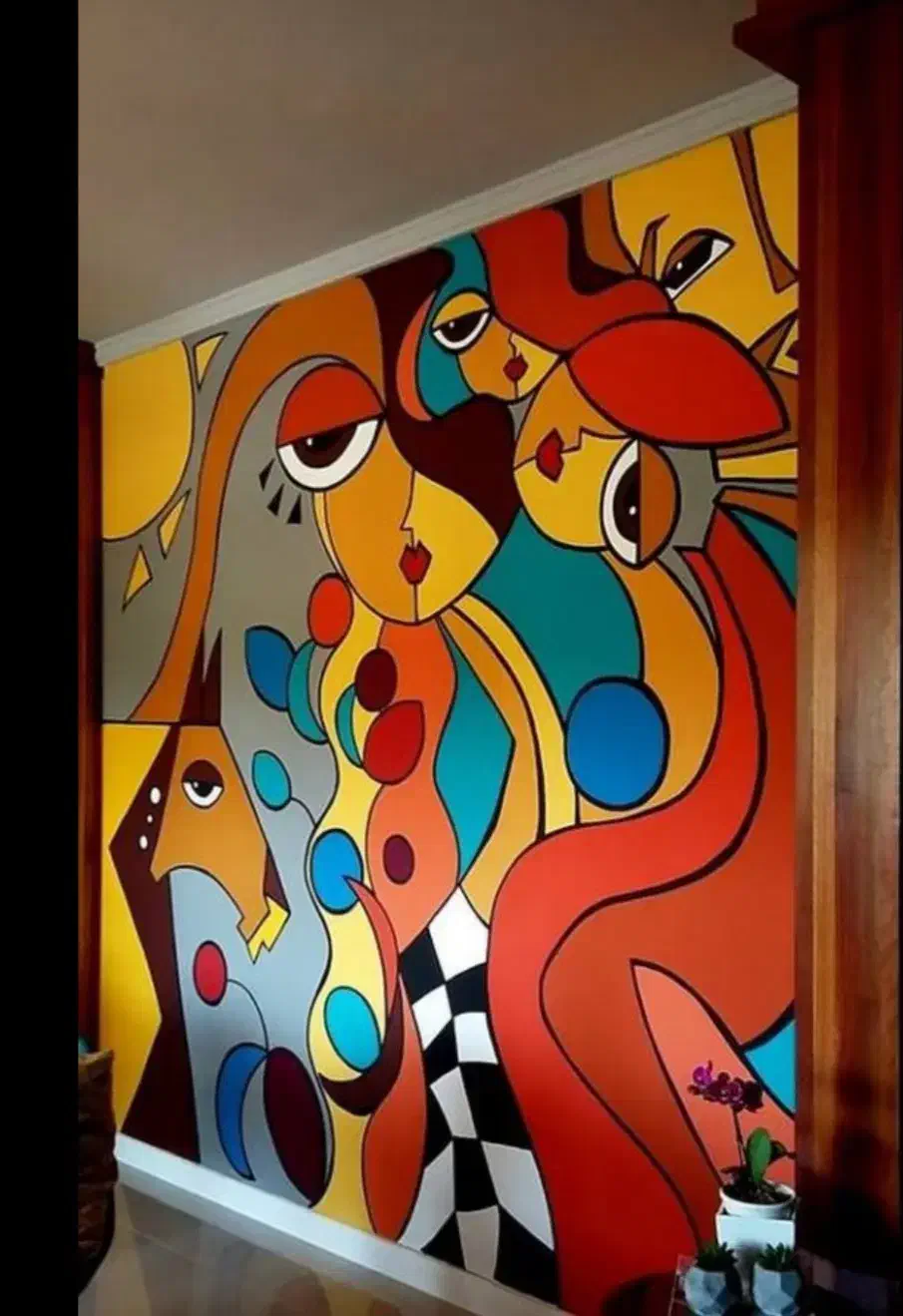 نقاشی دیواری|خدمات پیشه و مهارت|تهران, سازمان برنامه شمالی|دیوار