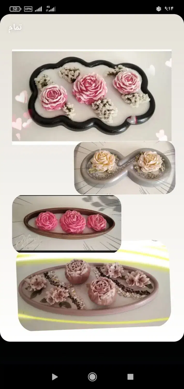 شمع های کادویی|صنایع دستی و سایر لوازم تزئینی|چهارباغ, |دیوار