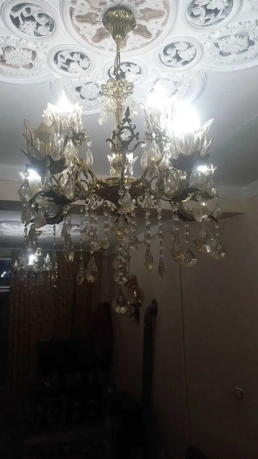 لوستر برنز اصل اصل|لوستر و چراغ آویز|زنجان, |دیوار