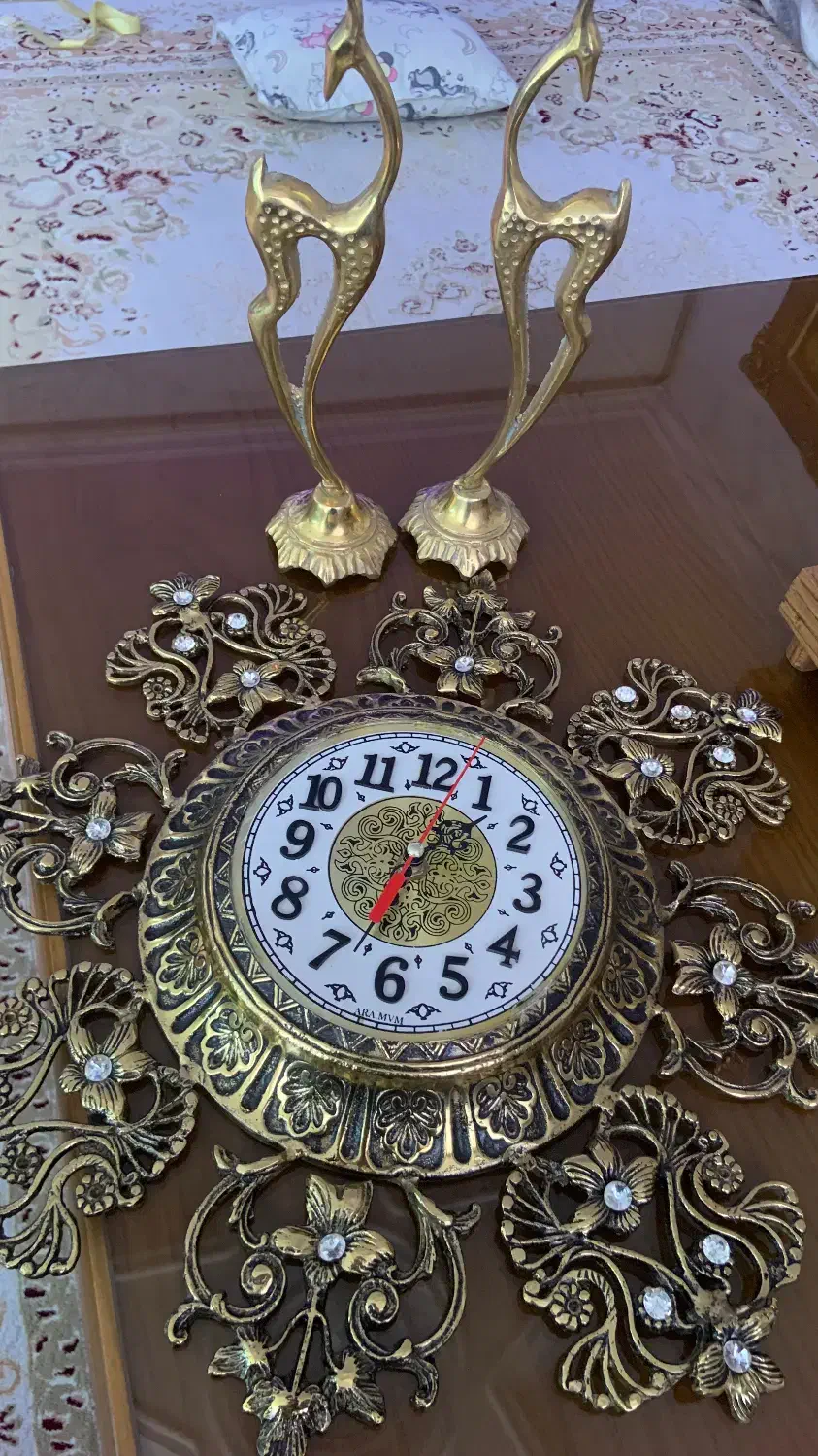 ساعت و دو عدد مجسمه|ساعت دیواری و تزئینی|میاندوآب, |دیوار