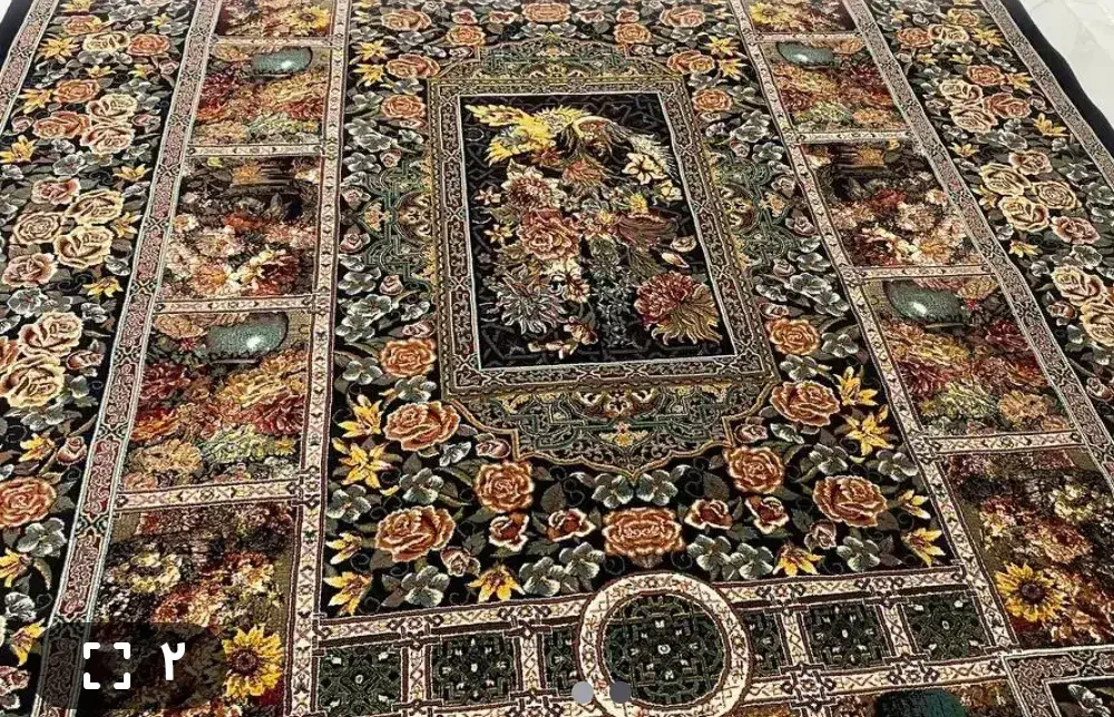 فرش ۴متری ۷۰۰شانه طرح باغ ارم|فرش|کرمانشاه, |دیوار