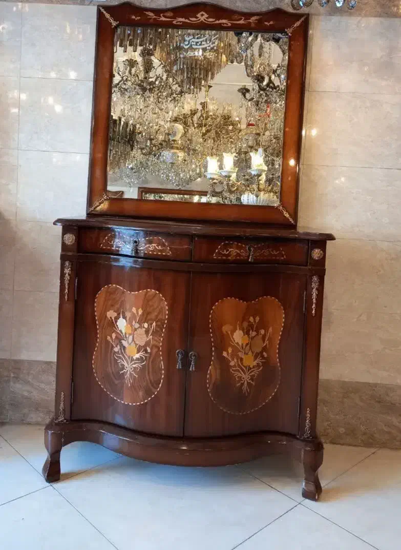 آینه و کنسول بسیار شیک|بوفه، ویترین، کنسول|فردیس, فردیس|دیوار