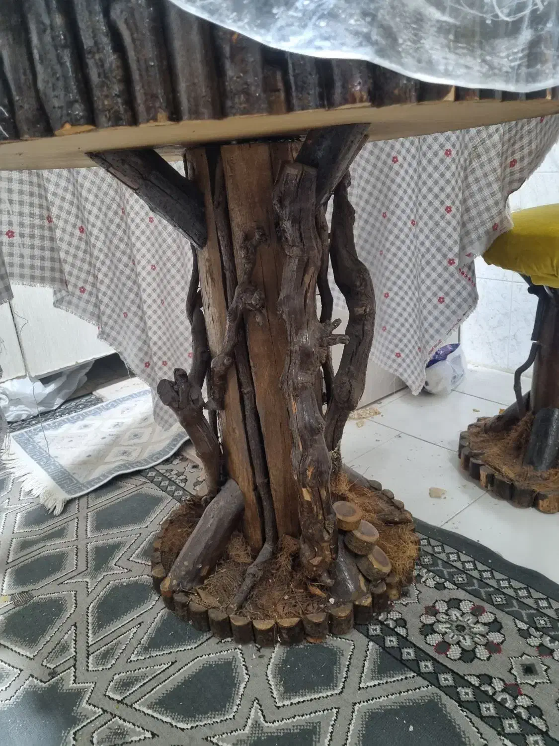 میز گرد و صندلی چوب جنگلی|میز و صندلی غذاخوری|تهران, المهدی|دیوار