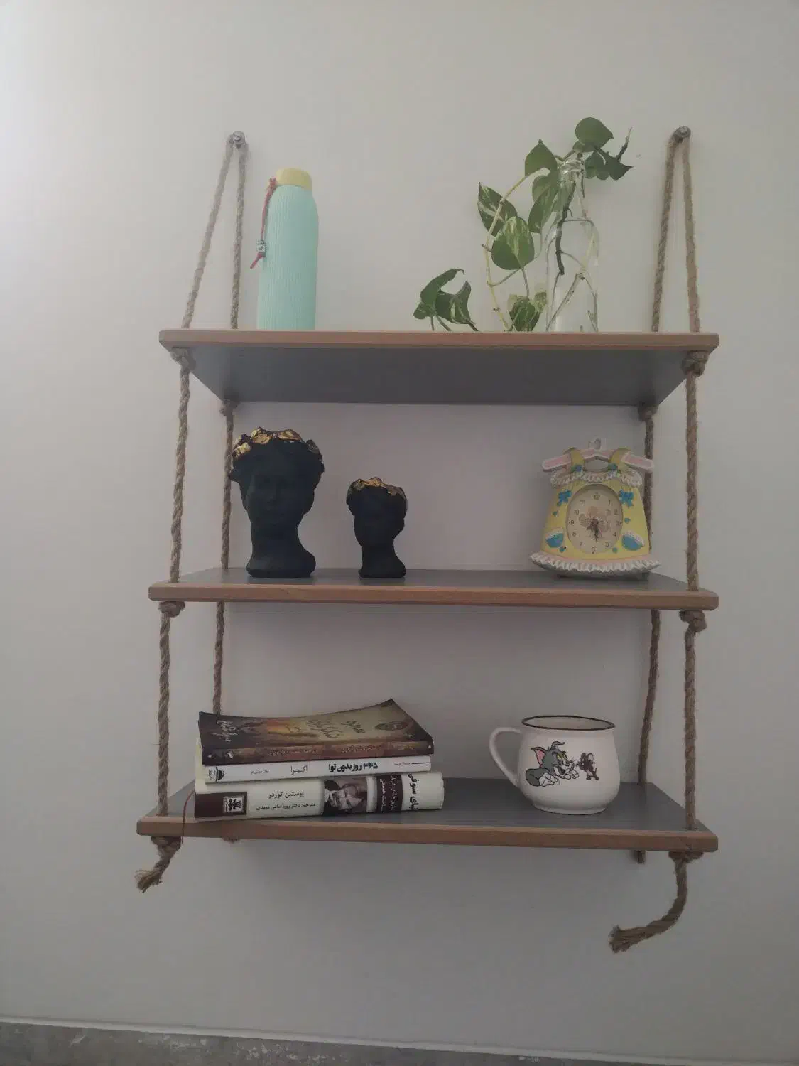 کتابخانه چوبی|کتابخانه، شلف، قفسههای دیواری|نجفآباد, گلدشت|دیوار