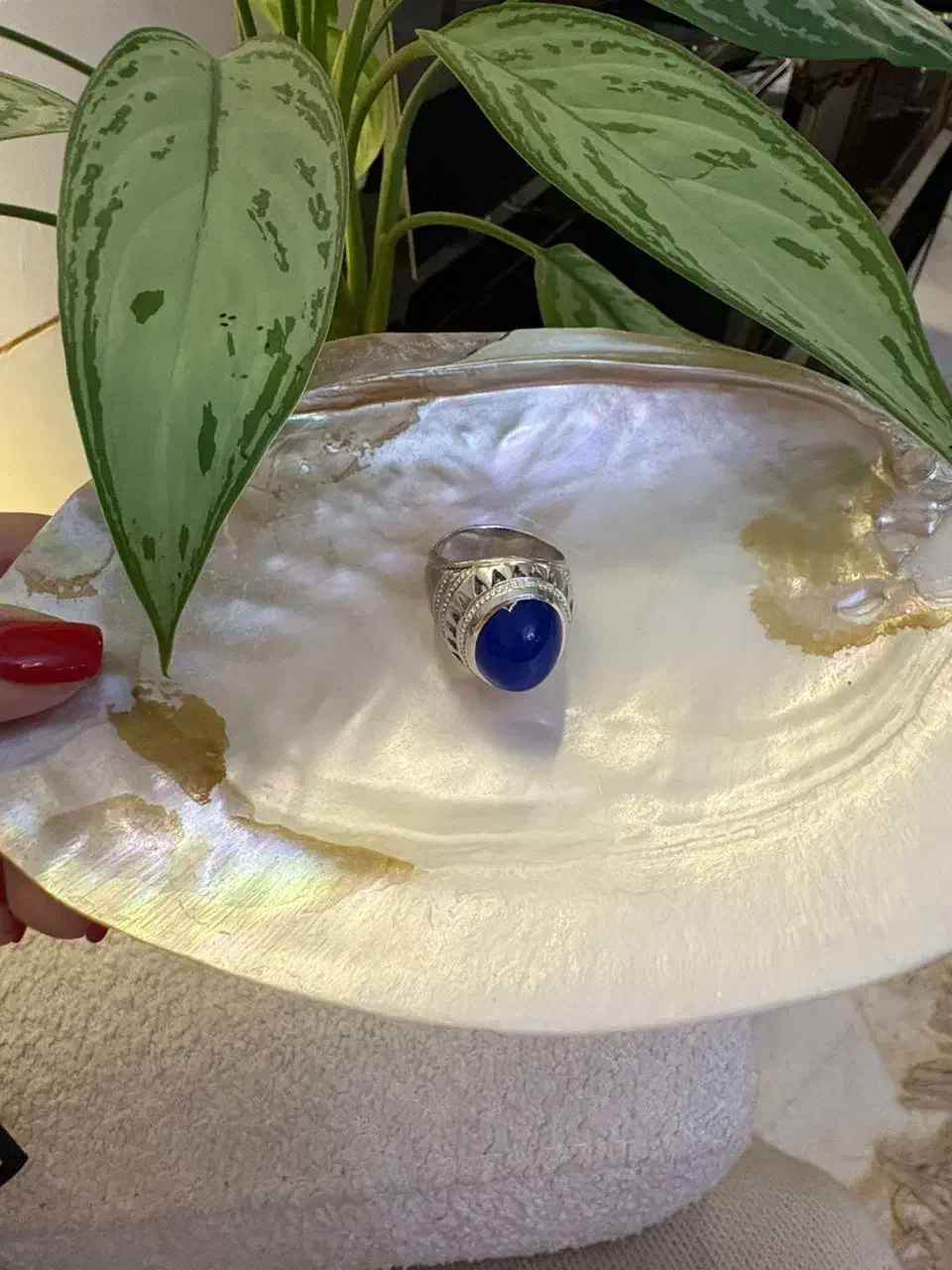 فروش انگشتر نقره با عقیق آبی|کلکسیون اشیاء عتیقه|تهران, دانشگاه شریف|دیوار
