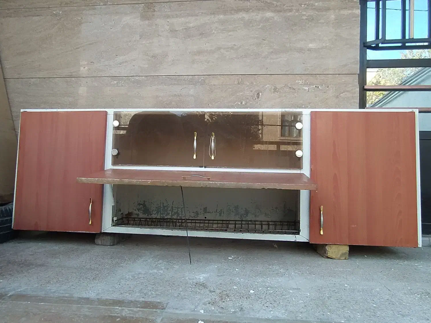 کابینت فلزی طرح چوب دو متر ی|مصالح و تجهیزات ساختمان|شیروان (خراسان), |دیوار