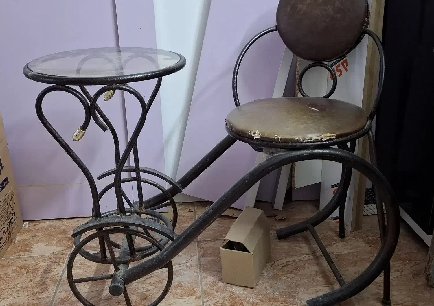 میز تلفن فلزی|میز تلفن|میانه, |دیوار