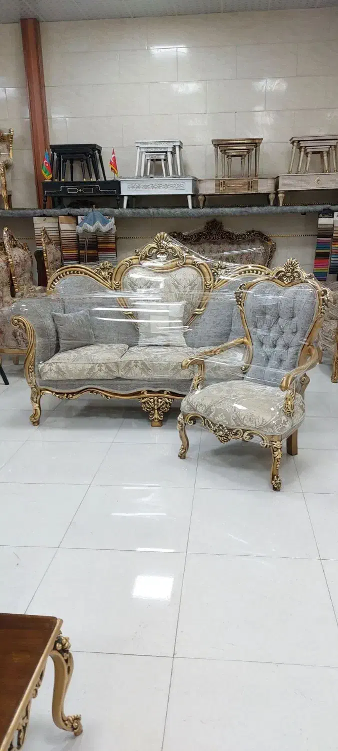 مبل سلطنتی مدل افسون ۹ نفره با عسلی|مبلمان خانگی و میز عسلی|رامسر, |دیوار
