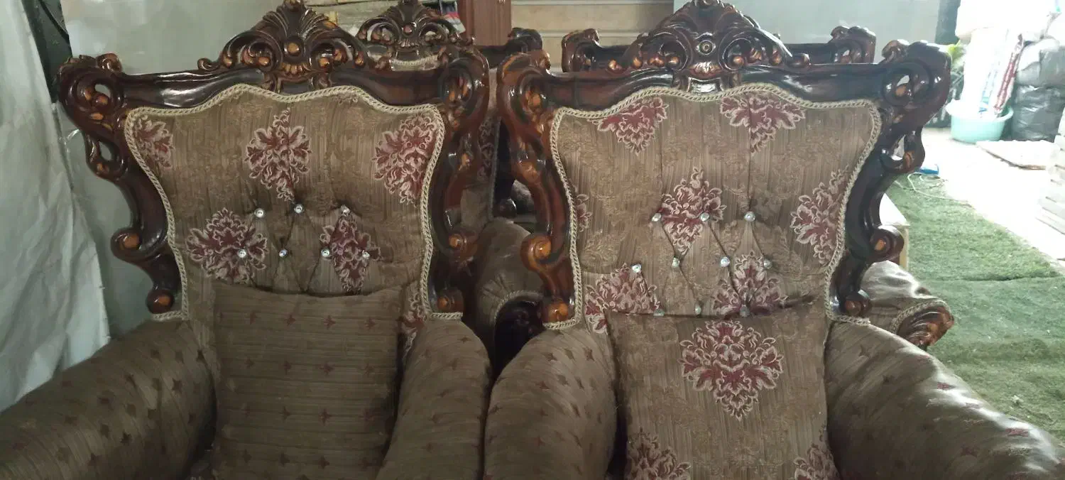 مبل سلطنتی نه نفرهراش|مبلمان خانگی و میز عسلی|مشکیندشت, |دیوار