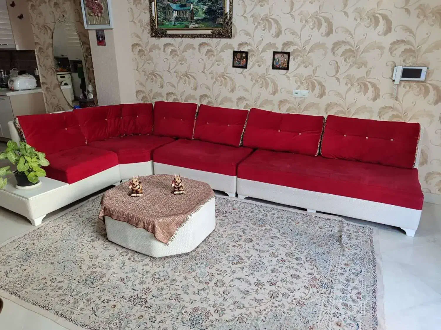 مبل ۱۰ نفره L|مبلمان خانگی و میز عسلی|بجنورد, |دیوار