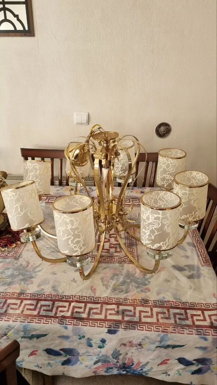 لوستر ۸ شاخه|لوستر و چراغ آویز|ملایر, |دیوار