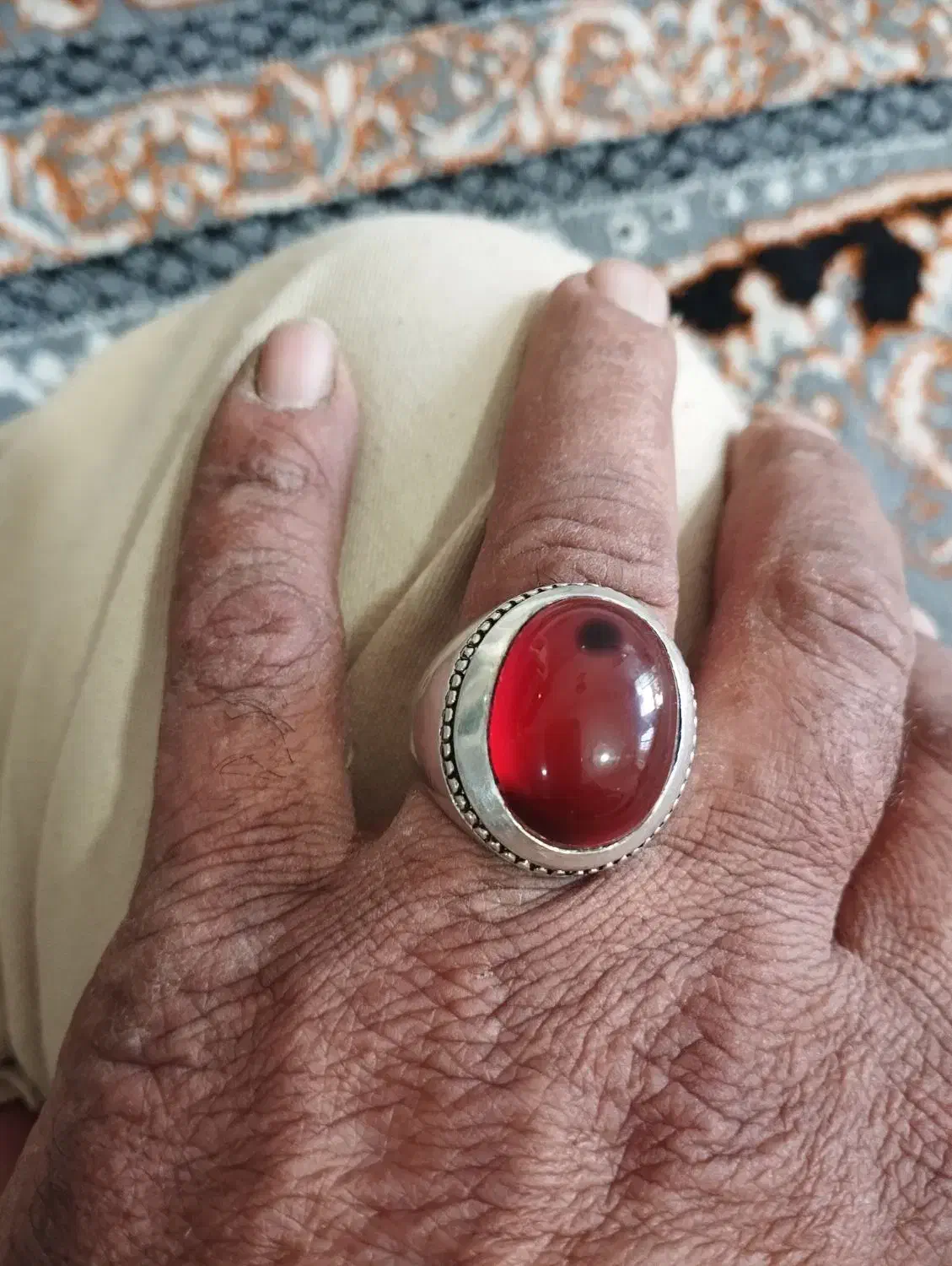 انگشتر عقیق سرخ رکاب صدوقی|جواهرات|مشهد, شهید شهریاری|دیوار