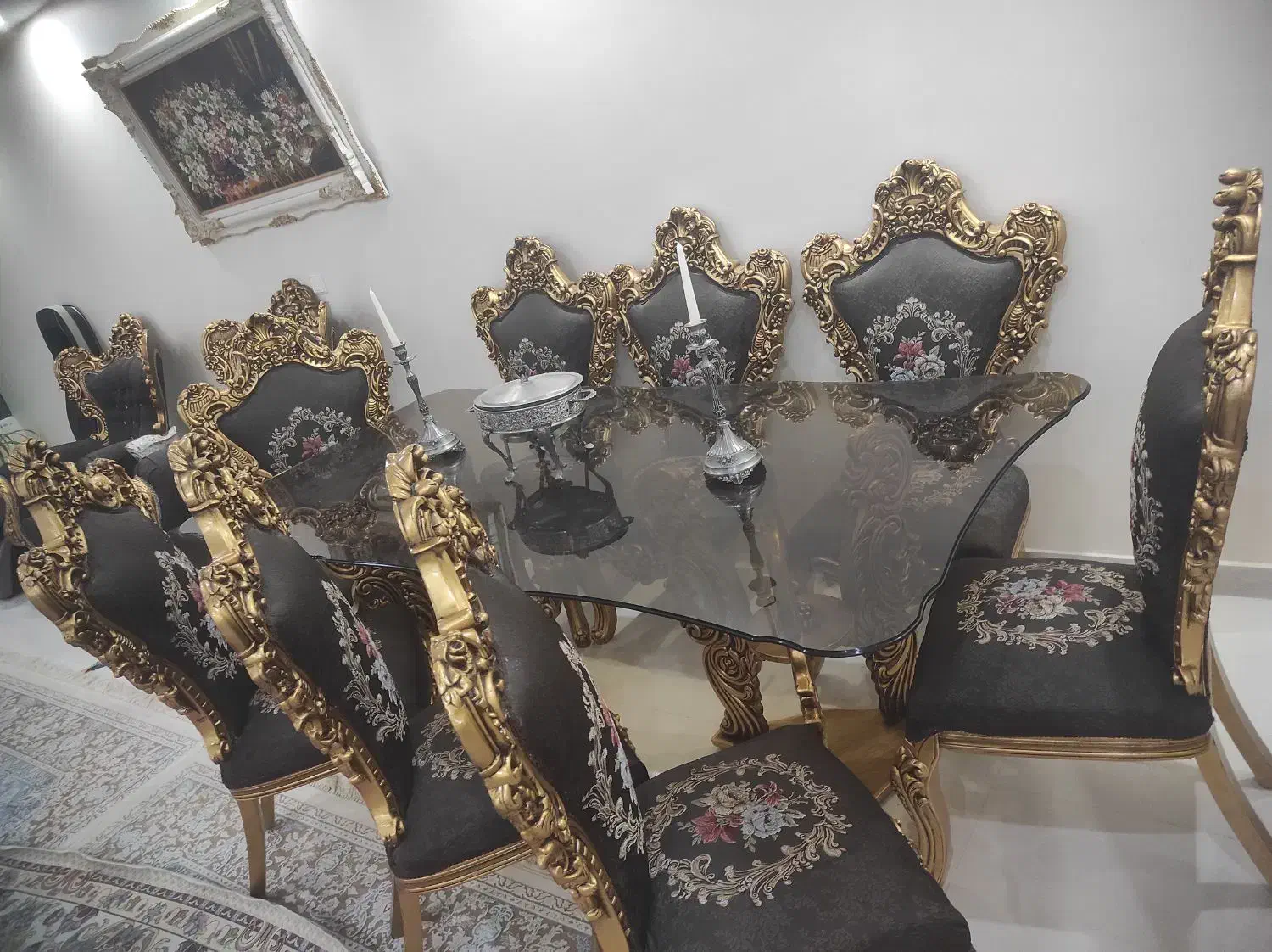 مبل ۹نفره و میز غذاخوری ۸نفره|مبلمان خانگی و میز عسلی|نورآباد, |دیوار