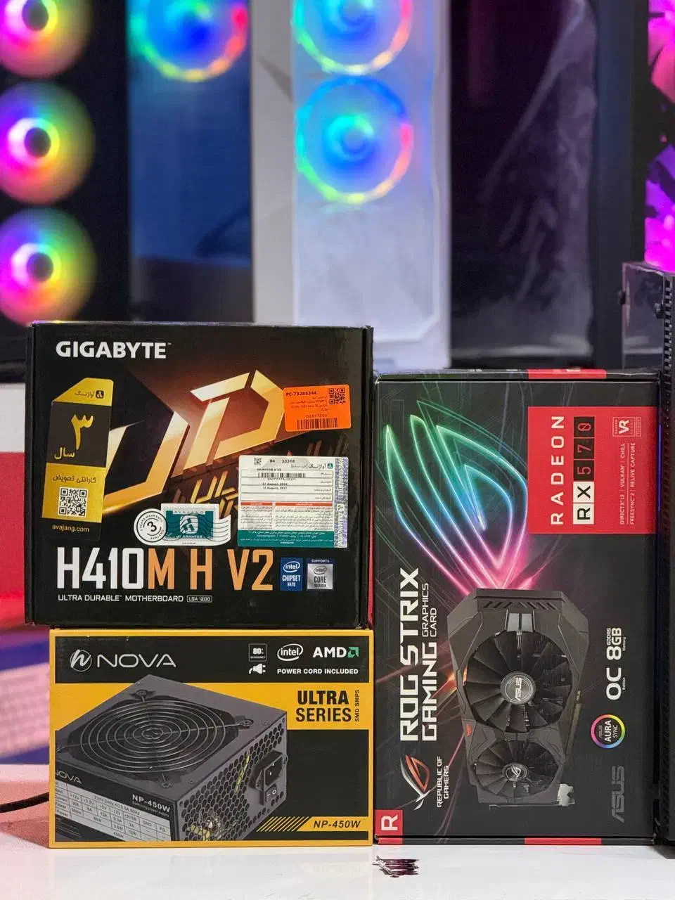 کیس گیمینگ I310100F + کارت Asus ROG 8GB رم 16|رایانه رومیزی|مشهد, آبکوه|دیوار