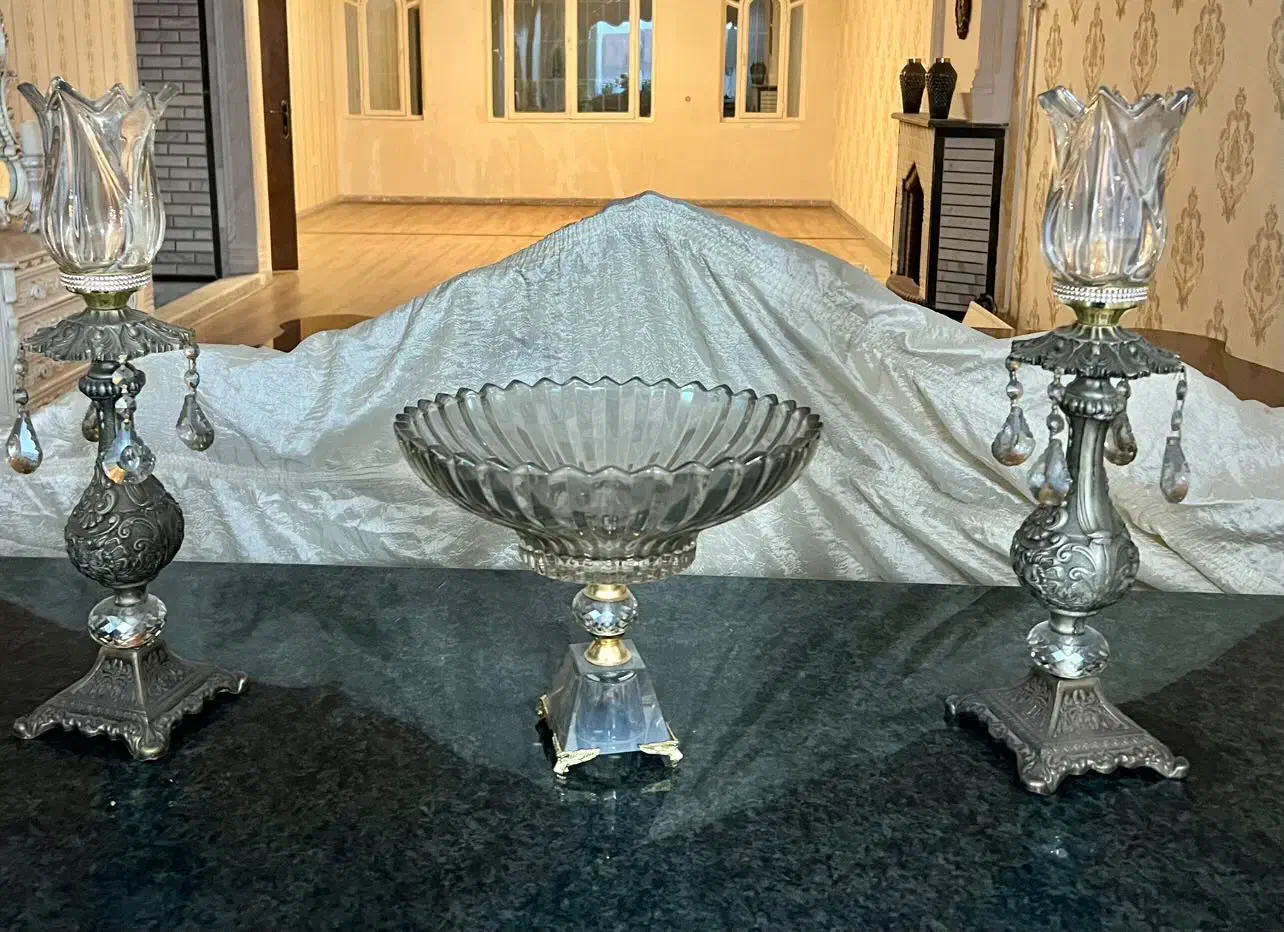 ست جامیوه و شمعدان|ظروف سرو و پذیرایی|خرم‌آباد, |دیوار