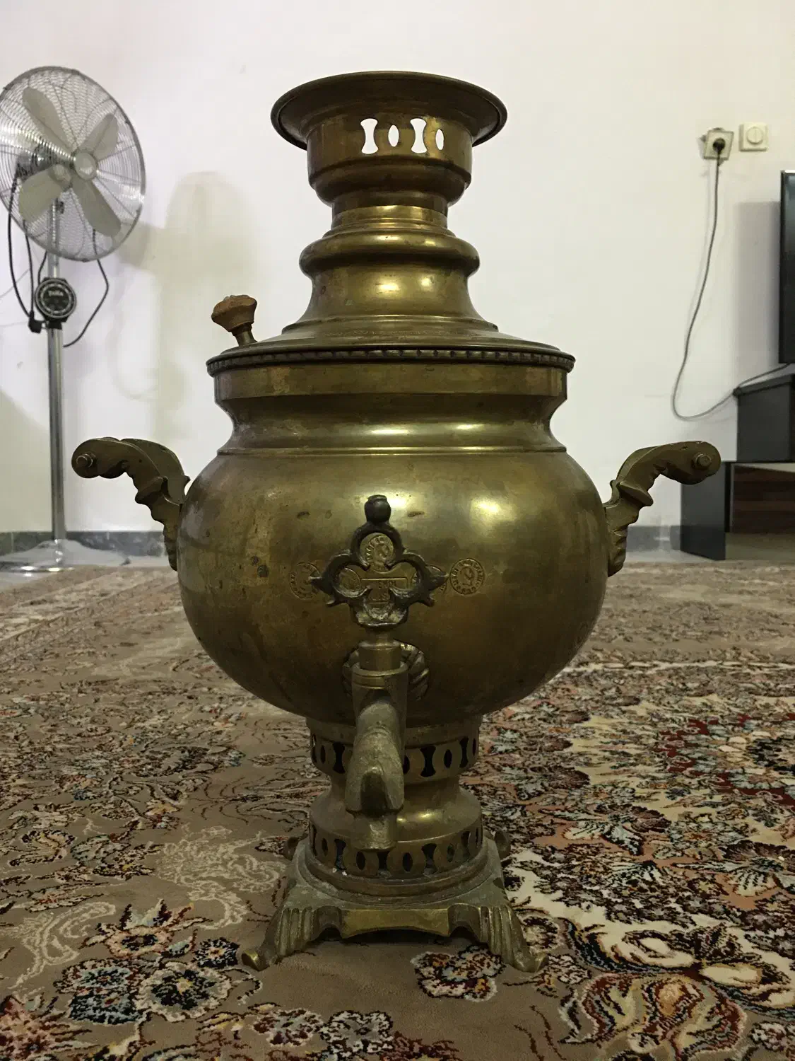 سماور ذغالی مسی|سماور، چایساز، قهوهساز|قم, کیوانفر|دیوار