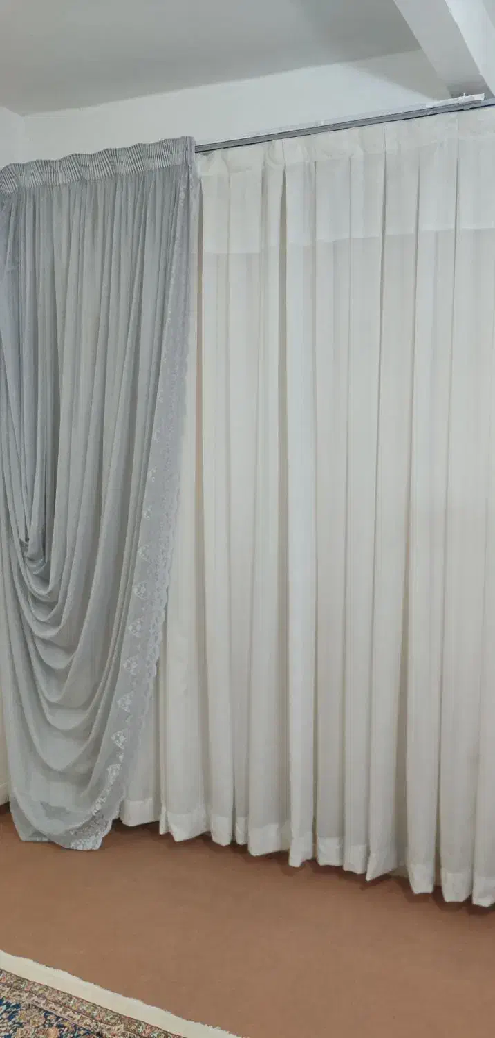 شنل پرده با چوب پرده|پرده، رانر، رومیزی|کرمانشاه, |دیوار