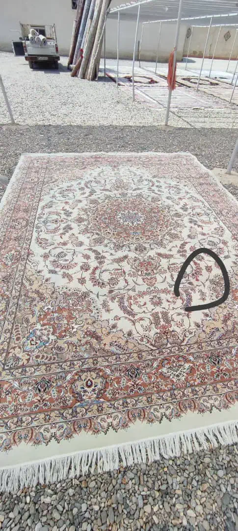 فرش ۷۰۰ شونه ۱۲ متری کرم|فرش|اصفهان, قهجاورستان|دیوار