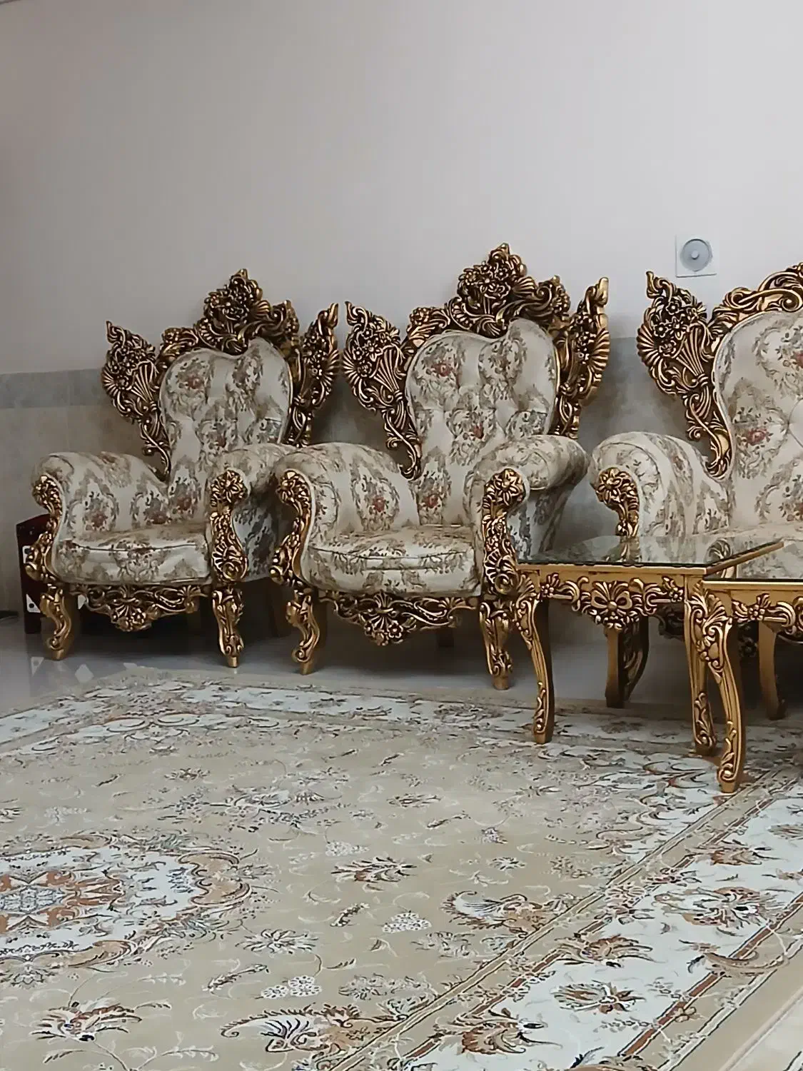 مبل سلطنتی ۹ نفره جلو مبلی|مبلمان خانگی و میز عسلی|سنندج, |دیوار