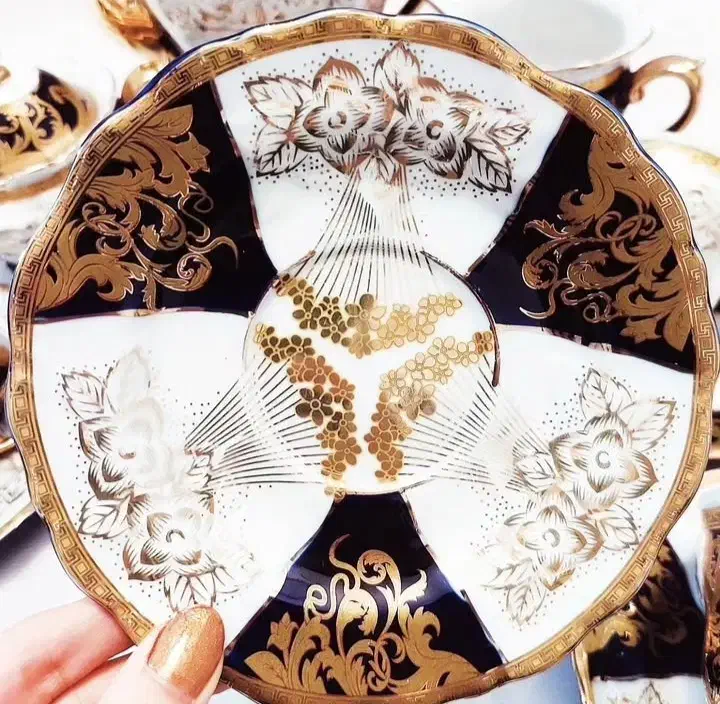 چای خوری  چایخوری سورمه ای چک و بلور فرانسه|ظروف سرو و پذیرایی|مشهد, هفت تیر (حافظ)|دیوار