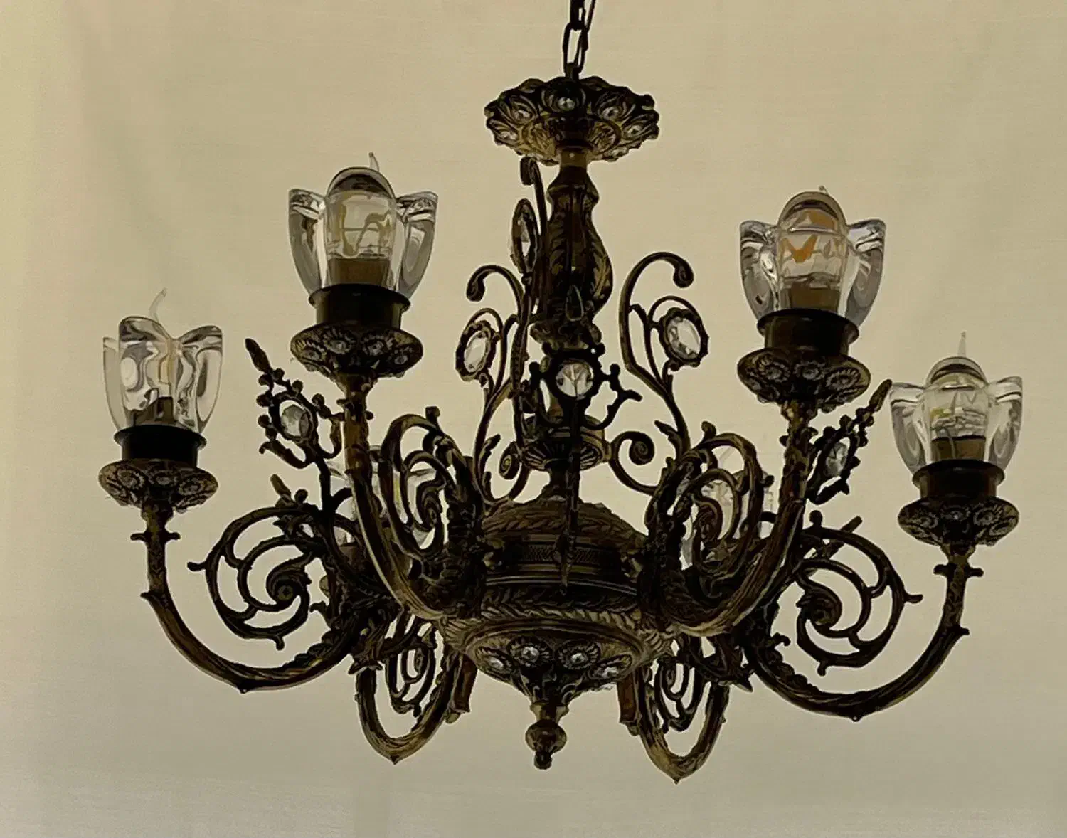 لوستر برنجی|لوستر و چراغ آویز|کرج, اصفهانی‌ها|دیوار