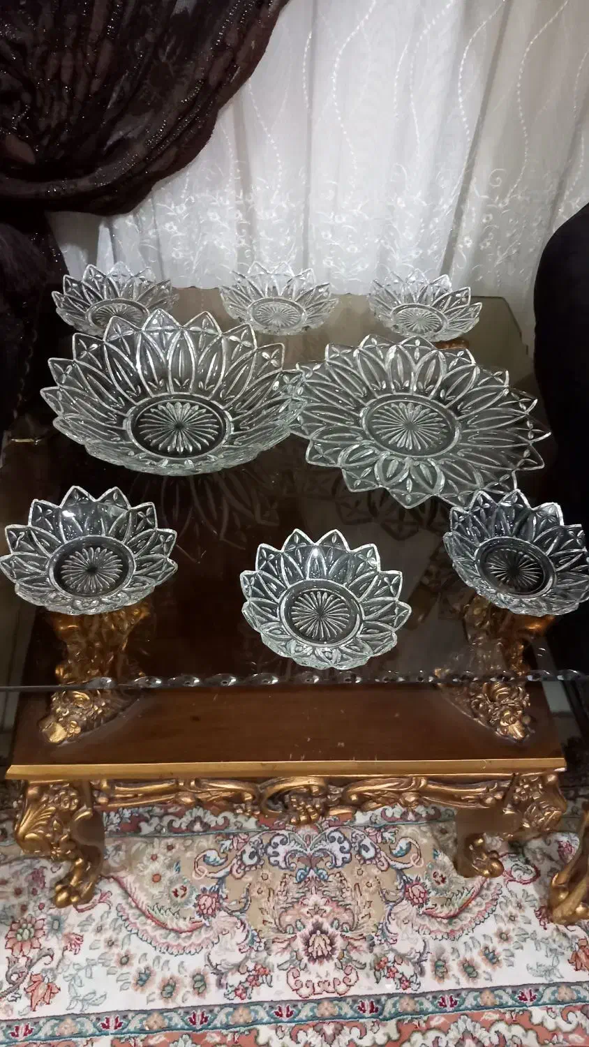 قاب و قدح ۸ تیکه امریکایی فرانسوی زیباونایاب نو|کلکسیون اشیاء عتیقه|لاهیجان, گلستان|دیوار