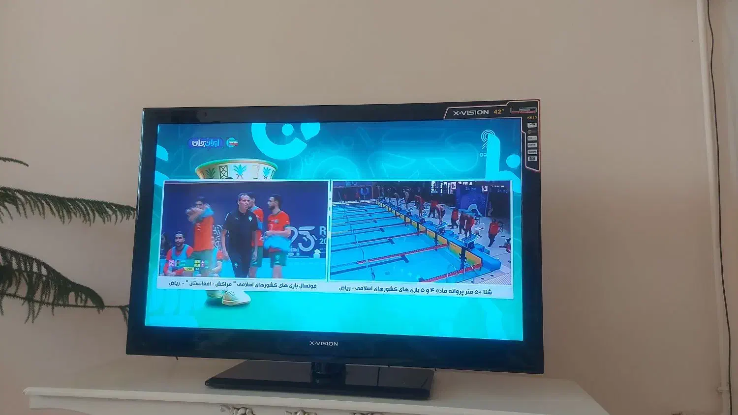 تلویزیون 42 اینچ ایکس ویژن|تلویزیون و پروژکتور|ایلام, |دیوار