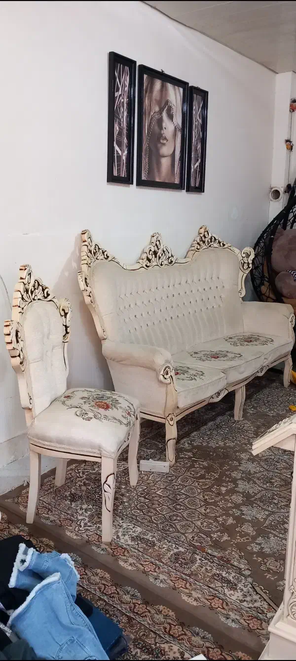 مبل سلطنتی ۹ معاوضه میکنم|مبلمان خانگی و میز عسلی|رشتخوار, |دیوار