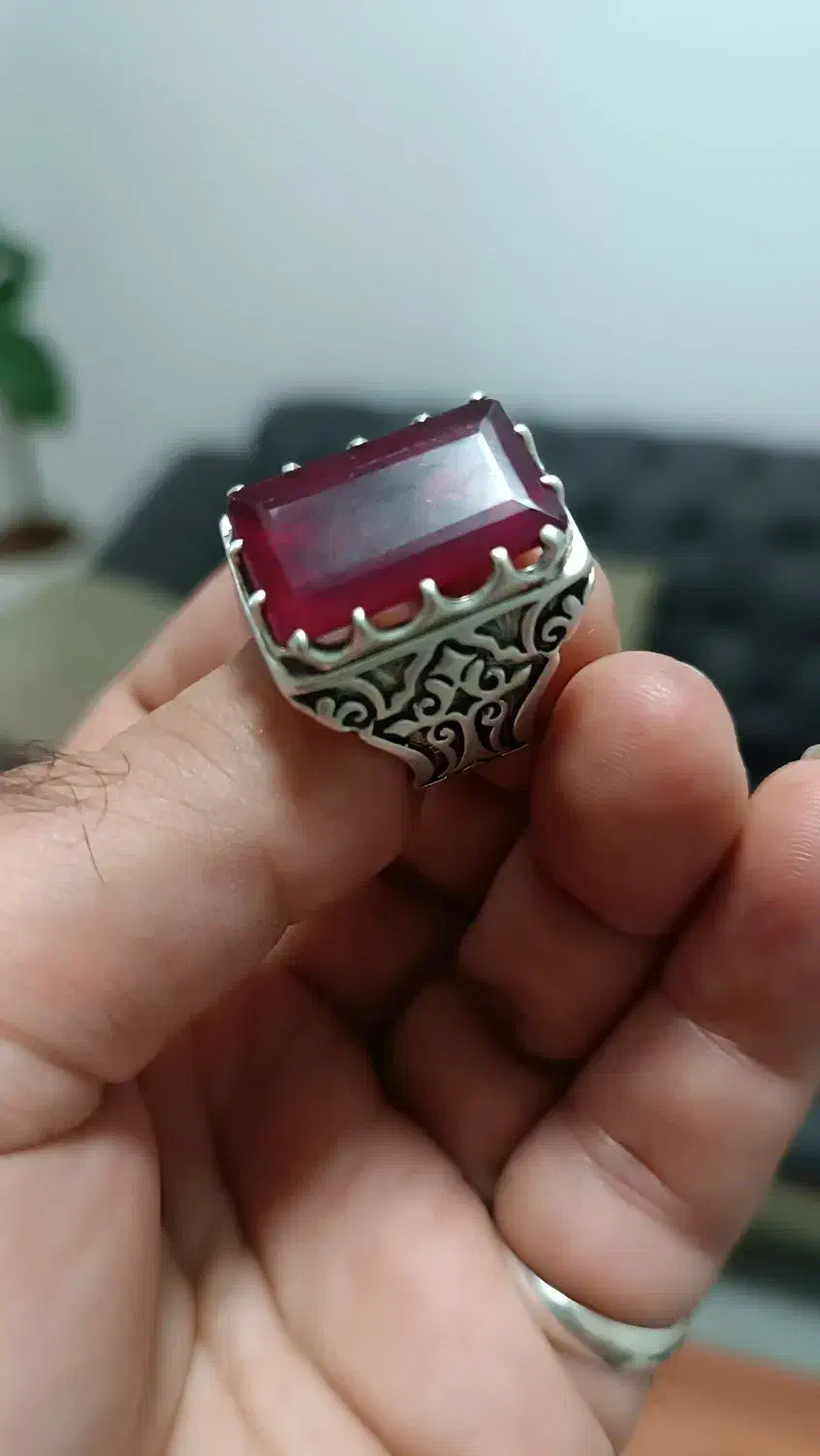 انگشتر نقره یاقوت سرخ|جواهرات|آمل, |دیوار