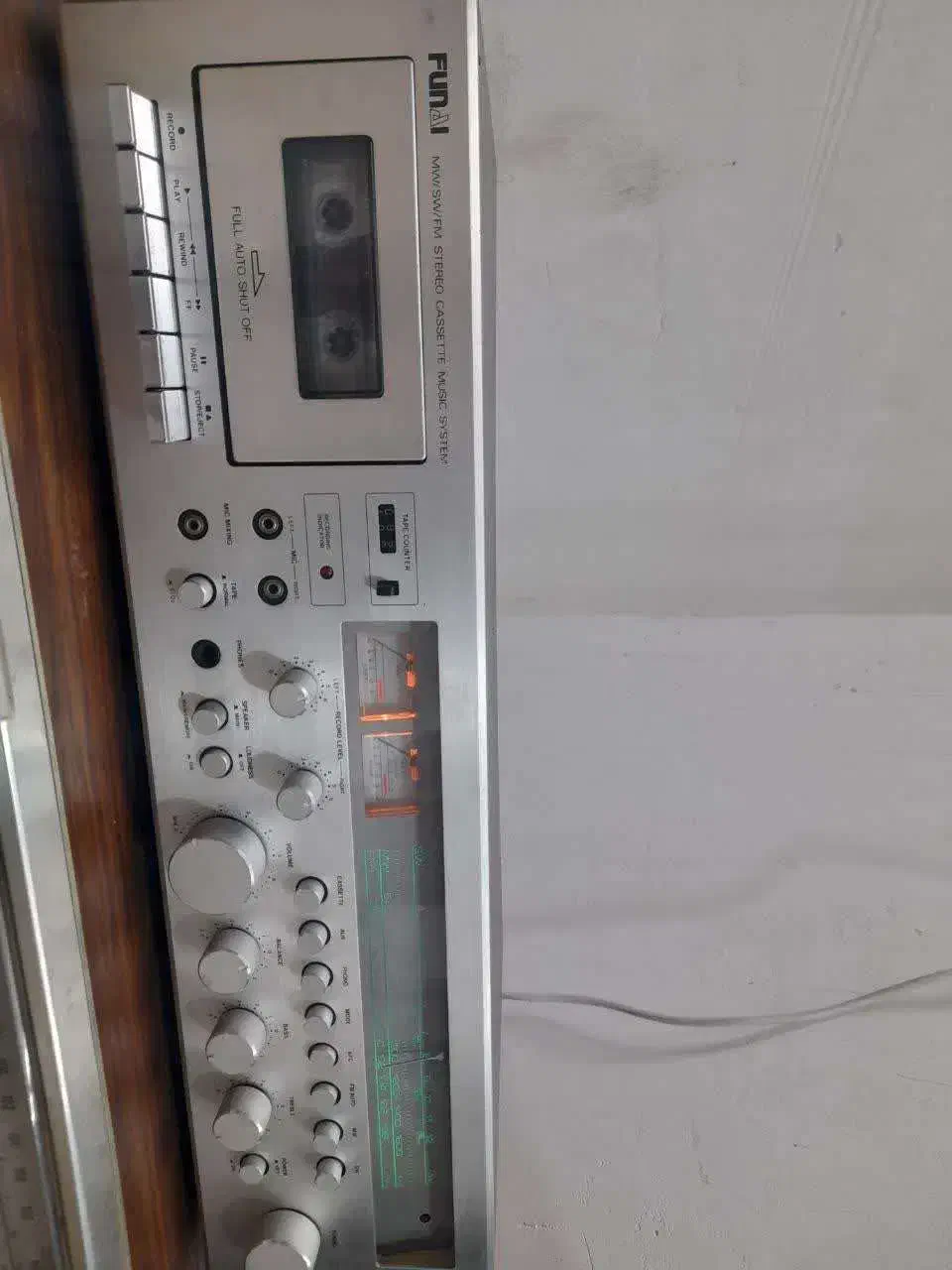 استریو  ضبط قدیمی چوبی|سیستم صوتی خانگی|اردکان, |دیوار