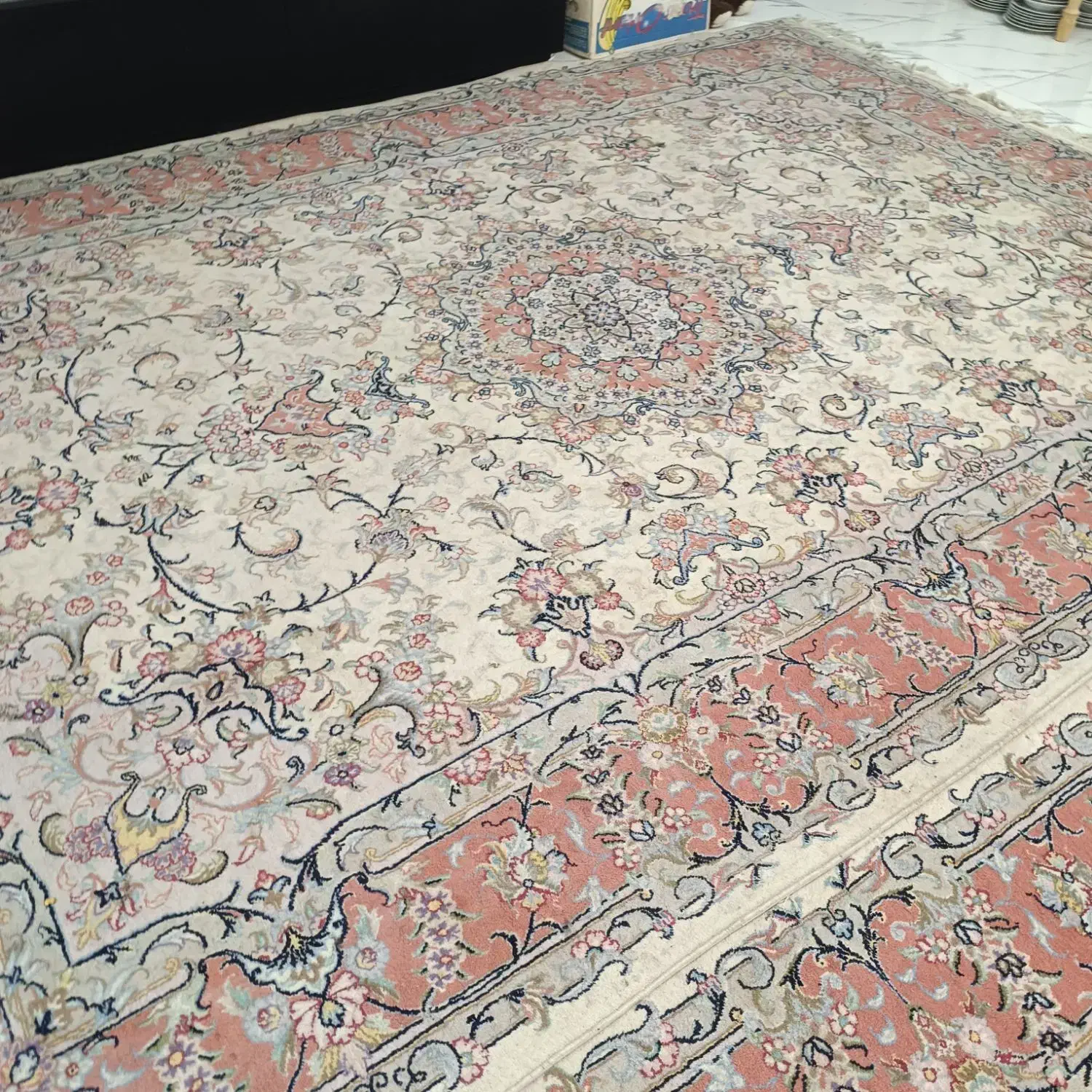 جفت قالی 9 متری دستباف رفیعی کاشان ریزبافت در حد|فرش|تهران, طیب|دیوار