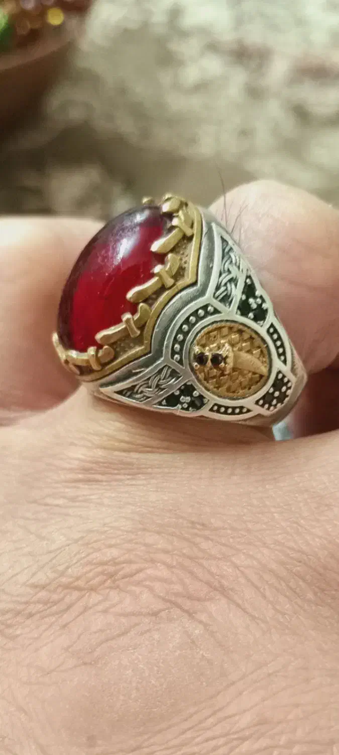 انگشتر کلکسیونی نقره ایتالیا یاقوت تراش قطعی اصل|جواهرات|ورامین, ورامین|دیوار