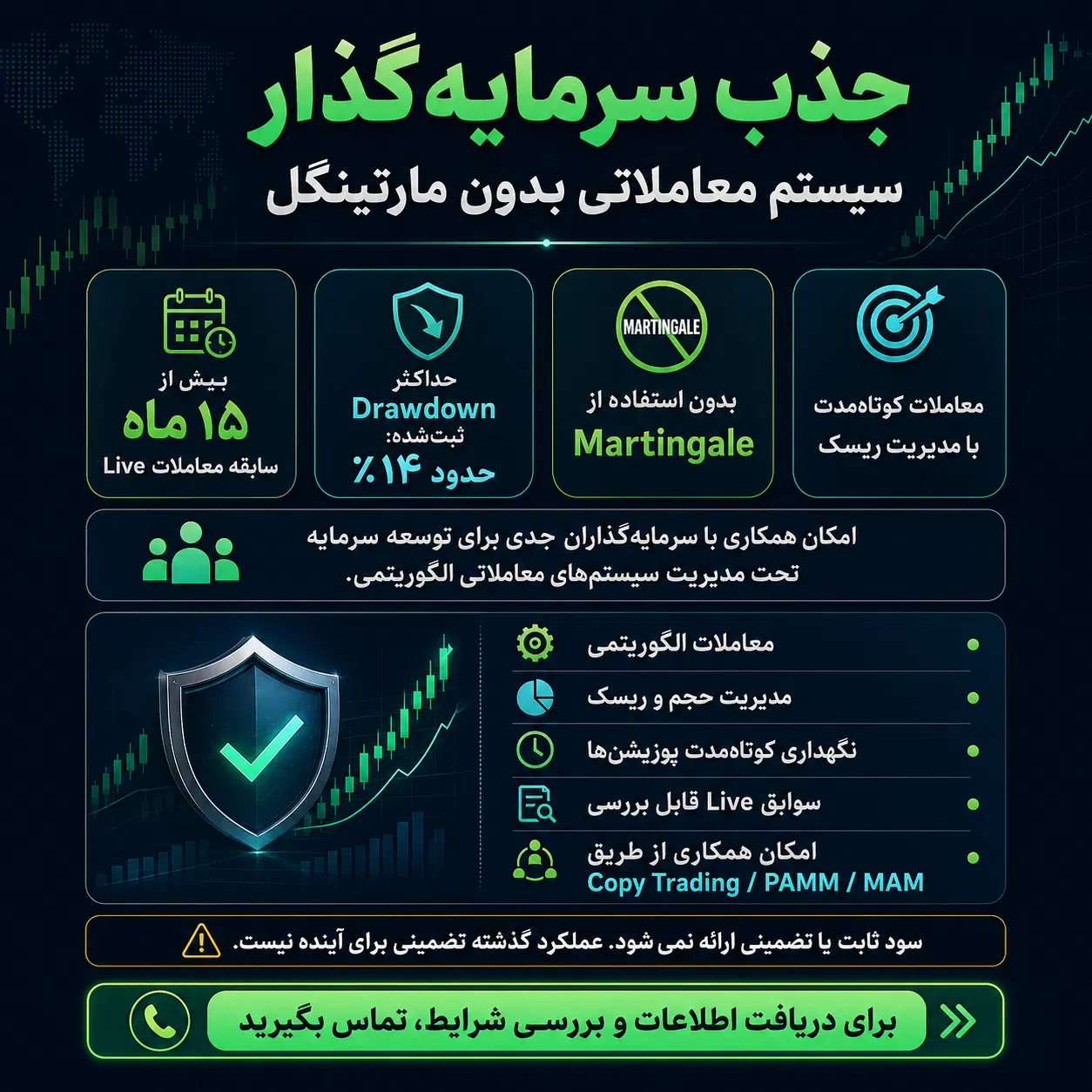 سرمایهگذاری در ترید / سیستم لایو بدون مارتینگل|استخدام مالی، حسابداری، حقوقی|تهران, میدان ولیعصر|دیوار