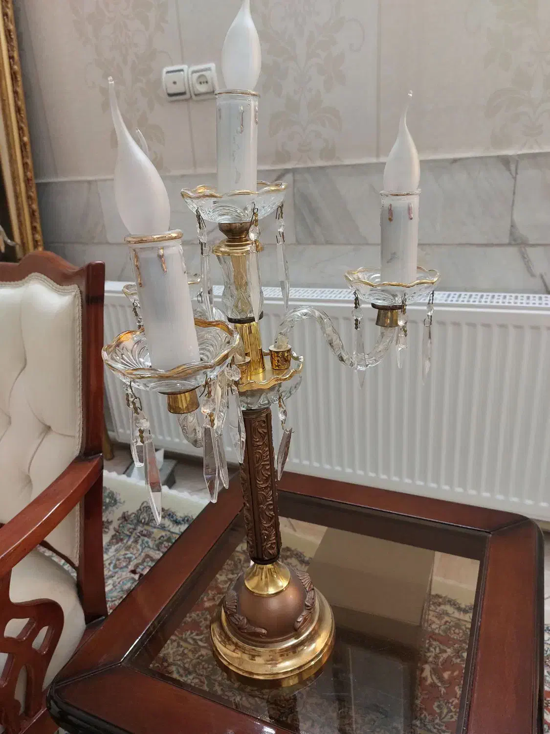 آیینه و شمعدان|بوفه، ویترین، کنسول|شهریار, شهریار|دیوار