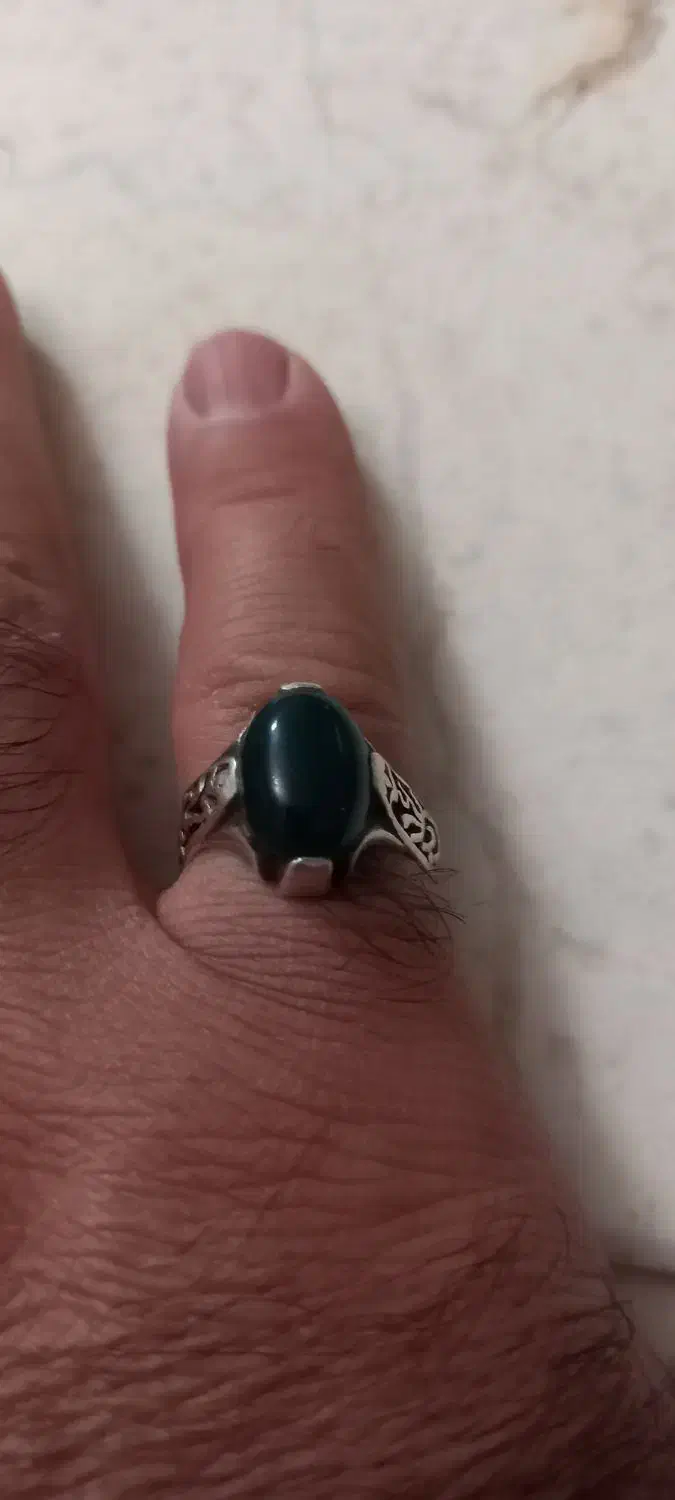 انگشترهای نقره باسنگهای اصلی وتو گردنی حزر۲۸گرم|جواهرات|اراک, |دیوار