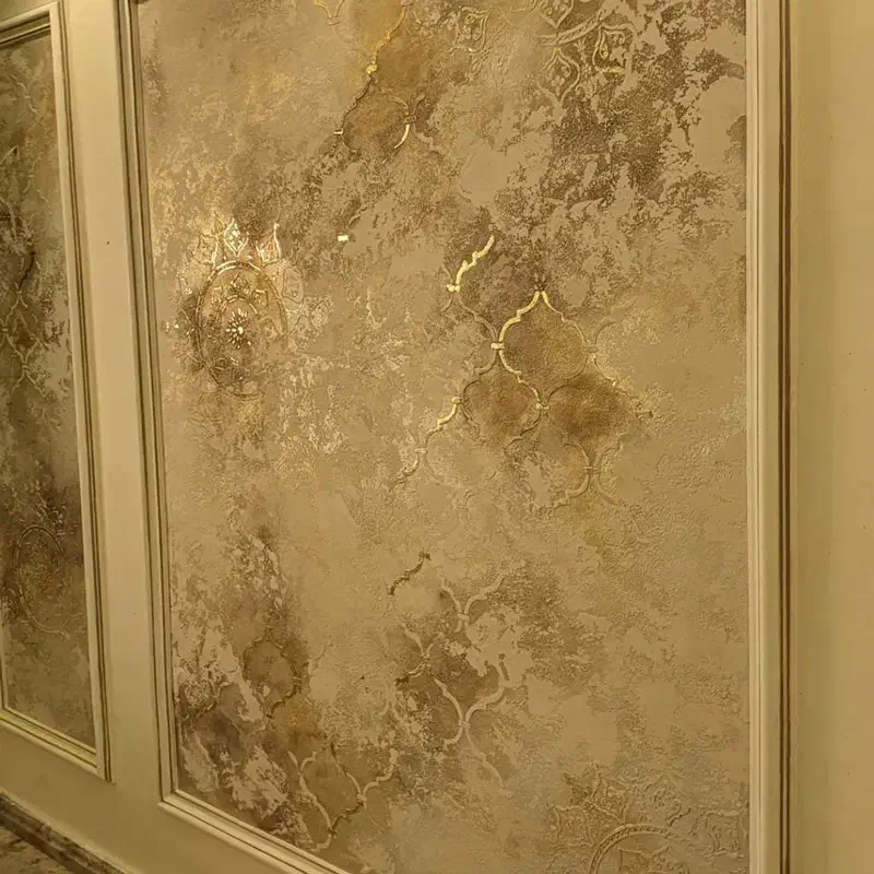 نقاشی پتینه ورق طلادرجه یک|خدمات پیشه و مهارت|کرمانشاه, |دیوار