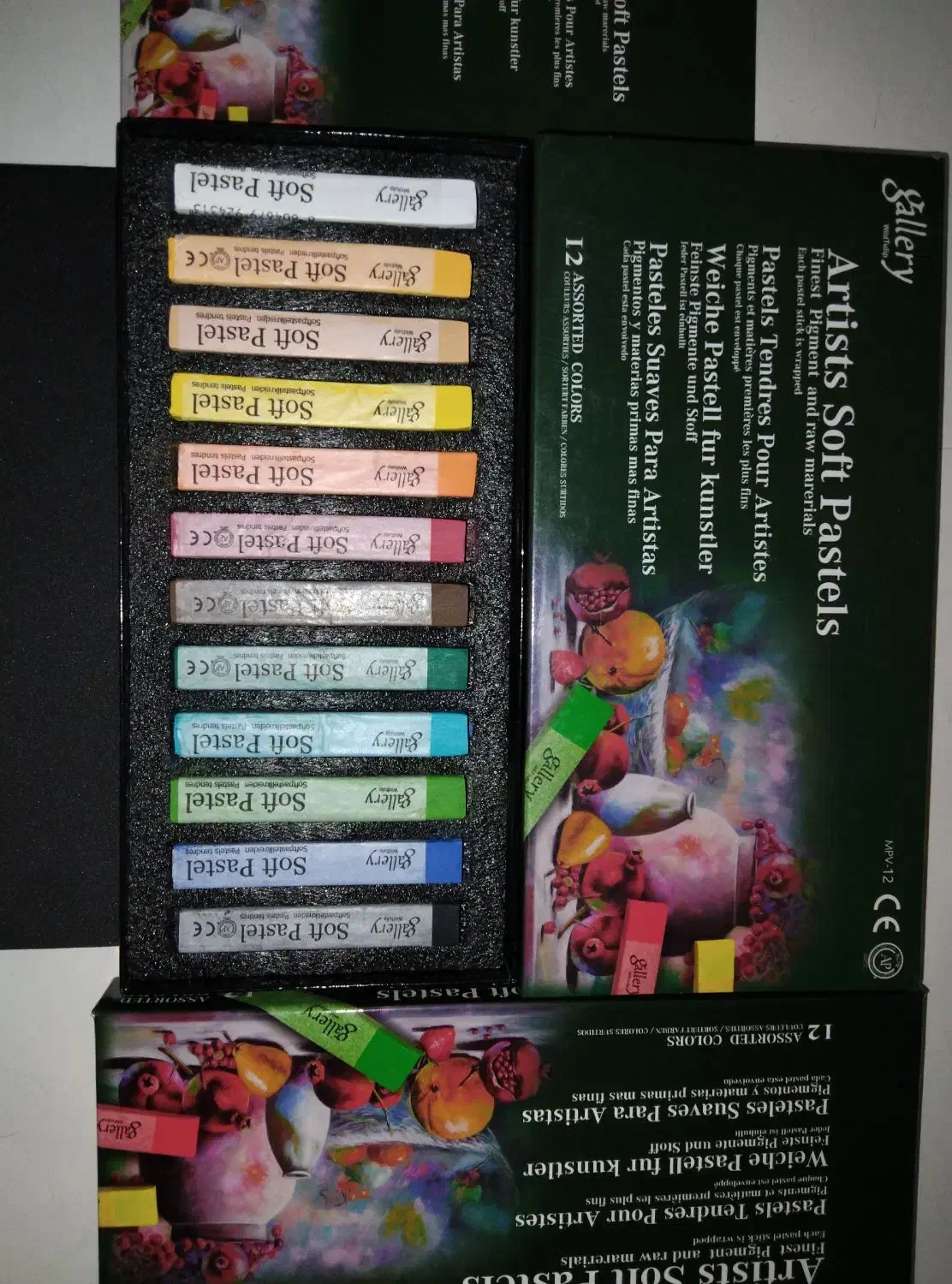 پاستل گچی 12رنگ گالری|لوازم التحریر|سقز, |دیوار