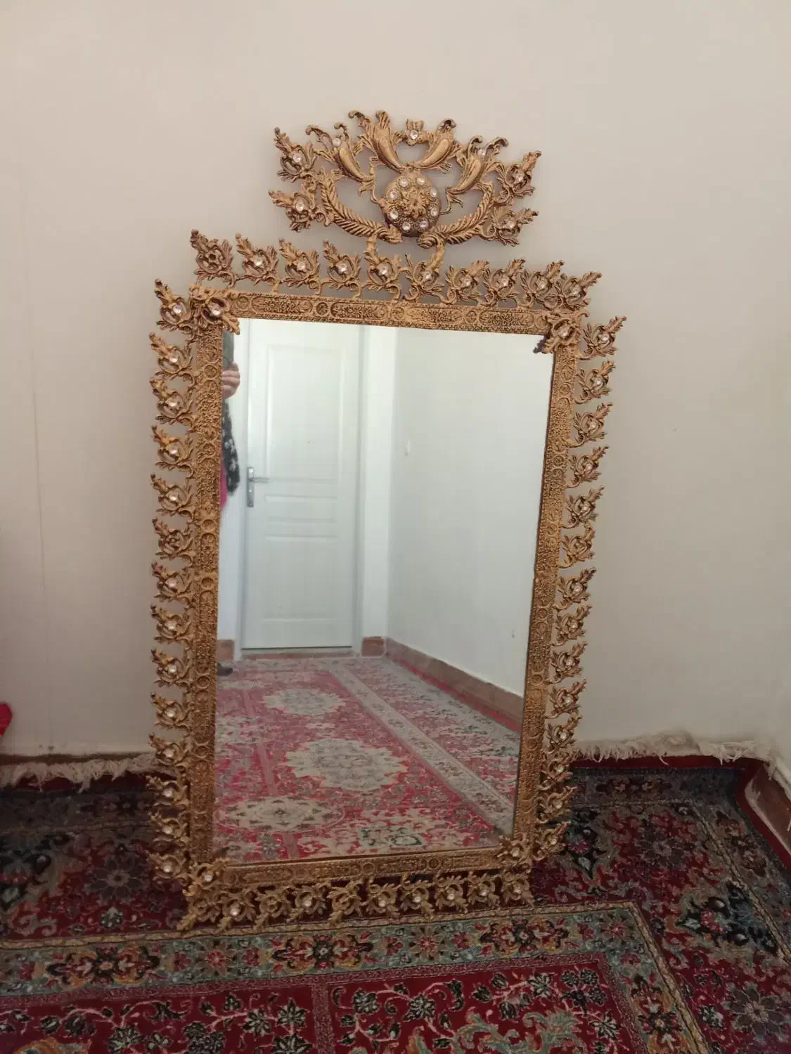 آینه و شمعدان طرح برنز|آینه|کرمانشاه, |دیوار