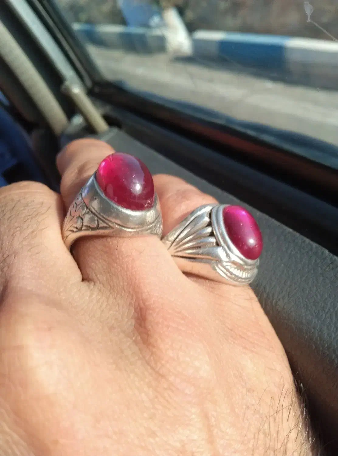 دوتا انگشتر یاقوت کهنه قدیمی|کلکسیون اشیاء عتیقه|قم, علی آباد سعدگان|دیوار