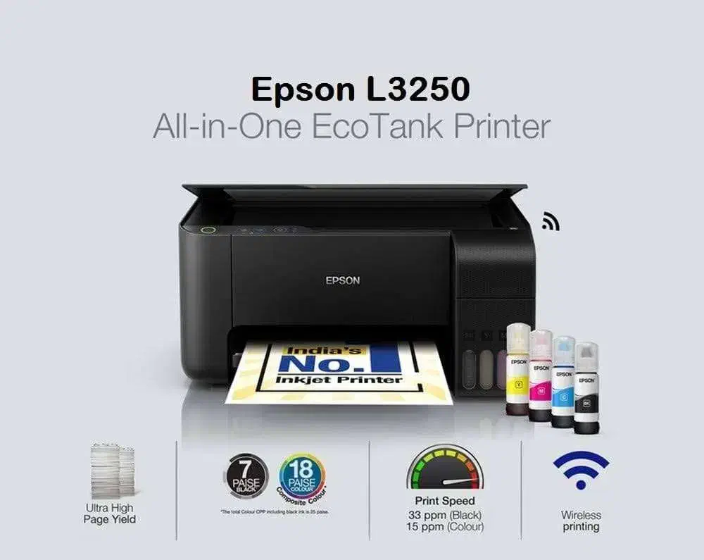 پرینتر چندکاره جوهرافشان EPSON L3250|پرینتر، اسکنر، کپی، فکس|مشهد, ارشاد|دیوار