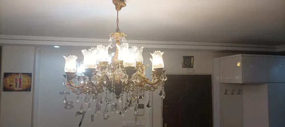 لوستر برنج|لوستر و چراغ آویز|تالش, هشتپر|دیوار