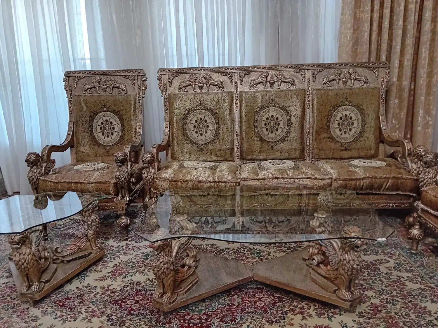 مبل نه نفره|مبلمان خانگی و میز عسلی|سیرجان, |دیوار