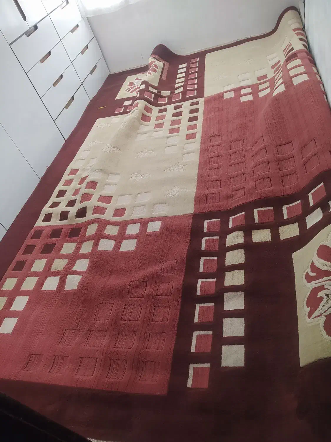 گلیم پرز دار|گلیم، جاجیم، گبه|خرم‌آباد, |دیوار