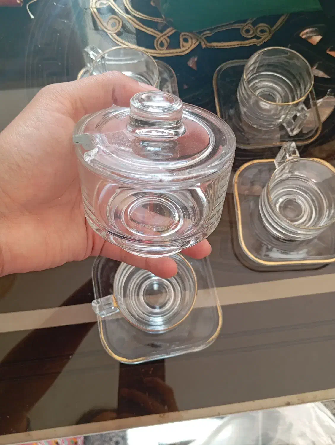 سرویس چایخوری شیشهای (بلور)|ظروف سرو و پذیرایی|شاهینشهر, گرگاب|دیوار